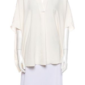 Hatch v-neck short sleeve blouse OS